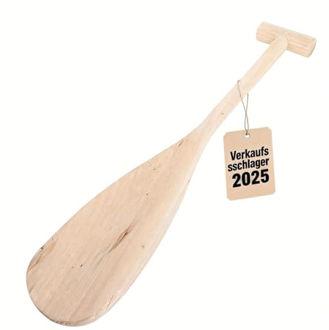POPETPOP Timone in legno da 19,5 pollici, per attività acquatiche, design ergonomico con impugnatura a T, adatto per barche, kayak, canoe e tavole da surf