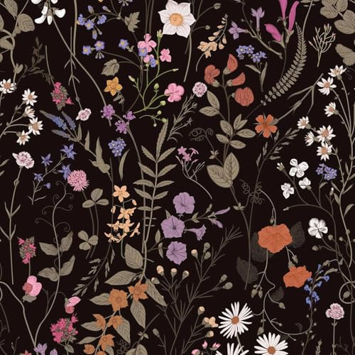 Murgall Selbstklebend Tapete Klebefolie Bauernhof 44x300cm Blumen Wandtapete Selbstklebend Wildwood Tapete Gänseblümchen Tapeten Für Wanddekoration