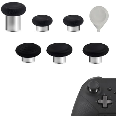 6 palillos de pulgar Elite Series 2 para Xbox Elite Series 2, Elite 2 Core Controller, joysticks magnéticos analógicos para Xbox Elite Series 2 Core de altura estándar con herramienta (negro)