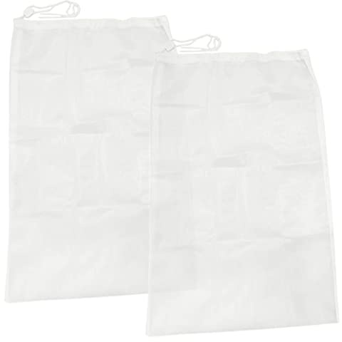 Didiseaon 2 Paquet Fin en Nylon à Mailles Fines pour Aspirateur de Piscine, Blanc, 2 Pièces, pour Feuilles et Débris Bassins et Fontaines
