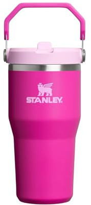 Stanley Ice Flow GO - Pajita abatible (590 ml), diseño de flor violeta