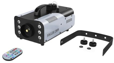 Machine À Fumée 1200W Avec Effets RGB, 6 LED, Générateur De Et Brume, Télécommande For DJ Soirées Disco Capacité SupéRieure, Puissance Accrue
