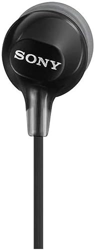 Sony MDR-EX15LP-BLACK - Auriculares in-Ear con Cable sin enredos y 3 Pares de Almohadillas de Silicona