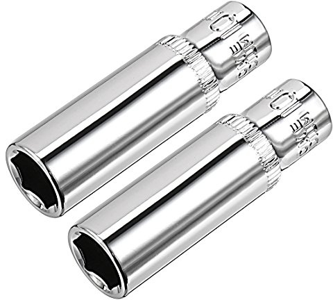 sourcing map 2pcs 1/4-Inch Laufwerk Torxagon tiefe Steckdose Torx Steckdose | Cr-V, 10mm