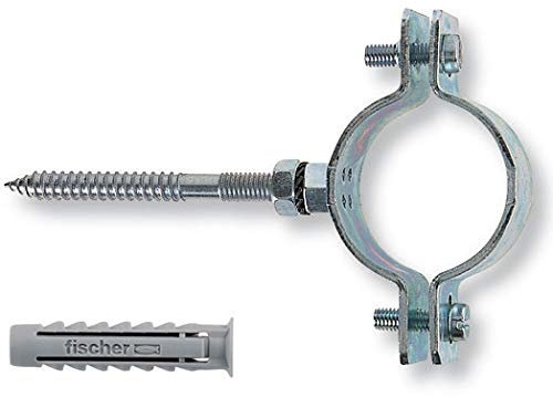 Fischer Collare in acciaio per tubi CPS-V 3/4 con vite e tassello