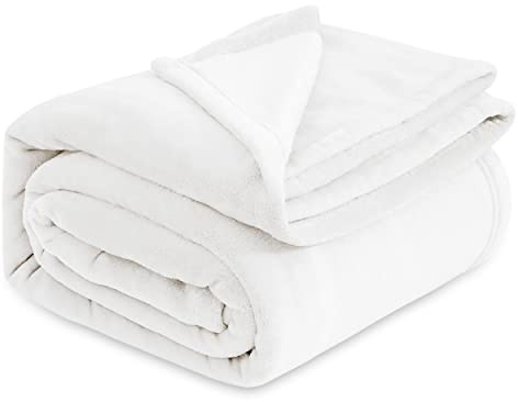 BEDSURE Kuscheldecke Flauschig Decke Fleecedecke - Wohndecke Warm Winter Weich, Sofadecke XXL, Decke Couch Blanket, Kuscheldecke Große, Wohn- & Kuscheldecken 220x240cm, Sofa überwurfdecke Weiß