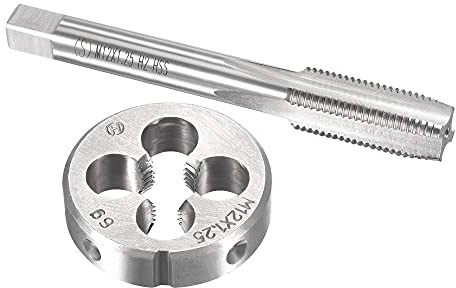 sourcing map Gewindebohrer Schneideisen Set M12 x 1,25mm, Gewindeschneider Schneideisen Set mit Legierungswerkzeug