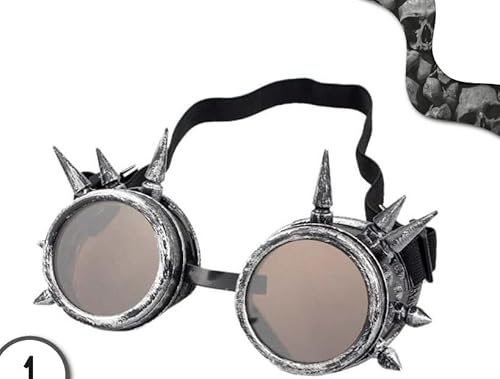 PARTILANDIA Steampunk Brille Silber