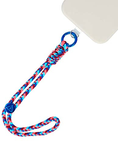 Bracelet + adaptateur pour téléphone portable [accessoire de mode]. Pendentifs à main pour téléphone portable et accessoires. [BRACELET PREMIUM MOBILE DE COULEUR] (Luminosité, Bleu)
