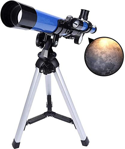Teleskop für Kinder, Anfänger und Erwachsene, 400 x 40 mm Astronomie-Refraktor-Teleskop mit Sucherfernrohr/verstellbarem Stativ, perfektes Teleskop-Geschenk für Kinder, Fernglas