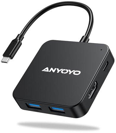 USB C Hub, USB C Hdmi Adapter mit 4K 30 Hz HDMI, 100 W PD, 3 USB A 3.0, 1 USB C für MacBook Pro/Air, USB C Hub Hdmi für MacBook Air/Pro und andere USB C Geräte, leichteres USB C Dockingstation