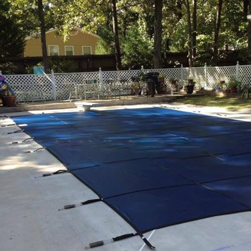 Bâche Piscine Couverture Élastique For Piscine Creusée Rectangulaire, Carrée Et Ronde – Filet De Sécurité For Piscines Creusées Avec Outils, Accessoires Et Ressorts En Laiton For La Sécurité(2.5X4m/8.