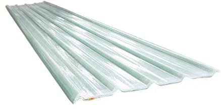 Schlagfeste Transparente Dachplatten,Wandverkleidung,Einfach zu Rollen und zu Schneiden,1.2mm Glasfaser-Tageslichtplatten,Profilblech für Ersatz-Garage,Carport,Gewächshaus (0.9x2.1m/35x83in,18 pcs)