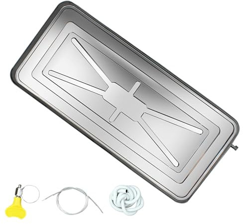DJJYCTNM Outdoor Stainless Steel Universal AC Drip Cushion Water Collecting Drainage Pan, No Leak HVAC Units Drip Tray with Drain Kit, for Window AC and Mini Split Units (Size : 84 * 38cm/33 * 15in)