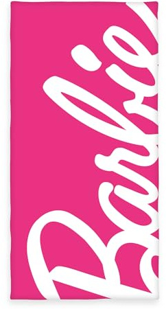 Herding Serviette de bain Barbie, 75 x 150 cm, Petite serviette douce pour enfants pour le bain et la plage, 100% coton/velours