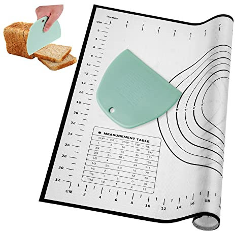 COLLBATH 1satz Silikon Backmatte Teigschneider Rutschfeste Teigunterlage Vielseitiger Teigschaber Für Plätzchen Pizza Brot -frei Leicht Zu Reinigen Platzsparendes Design