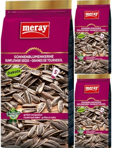 Lot de 3 graines de tournesol Pufai Grocery, Dakota salées 250 g