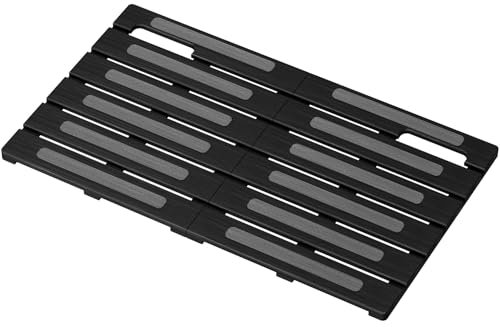 Lifewit Lot de 1 Caillebotis Douche 59 × 36 cm Tapis de Bain, Tapis Douche Bambou avec Pieds Antidérapants, Séchage Rapide pour La Douche Salle de Bain Baignoire Sauna Spa Piscine, Bois