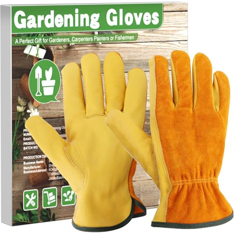 UneedMe Guantes de jardinería para mujer/hombre – Guantes de jardinería resistentes a las espinas, cómodos y transpirables – Herramientas de jardinería robustas para sembrar, plantar, podar plantas