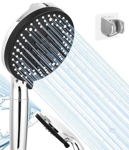 Alcachofa de Ducha,6 Modos Cabezal Ducha con Filtro de 3 Capas,Alcachofa ducha antical,Ahorrar Agua,Alta Presión,Alcachofa de ducha alta presion,Cabezal con Filtro para Agua Dura