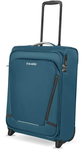 Travelite Handgepäck Koffer mit 2 Rollen für Condor + Ryanair, integriertes Zahlenschloss, Bordtrolley Jetpack: Superleichter Weichgepäck Trolley mit Aufsteckfunktion, 55x40x20 cm, 41 l, 1,7 kg