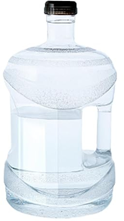 Zxpjkyu Brocche per La Conservazione dell'Acqua, Erogatore d'Acqua, Bottiglia d'Acqua Rotonda con Coperchio a Vite, Portabottiglie, Serbatoio D, 7,5 Litri Trasparente