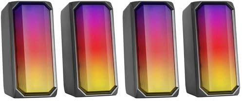 Mars Gaming MSRGB, Altavoz Bluetooth Potente 15W, RGB Full Mesh, 2 Drivers Activos, Negro (Paquete de 2)