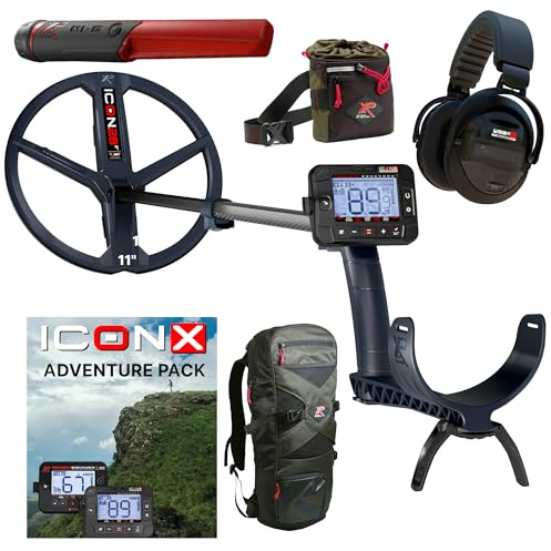 XP Metal Detectors ICONX Adventure Pack - WSAXL Stereo-Kopfhörer, MI-6 Pinpointer, FMF 28cm Suchspule, Rucksack, Pouch - Kabellos Wasserdicht UltraLeicht & Kompatibel mit DEUS II (ICONX-ADVENTUREPACK)