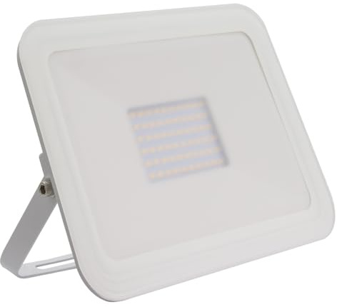 LEDKIA Proiettore LED 100W 120lm/W IP65 Slim Vetro Bianco 3000K Bianco Cald