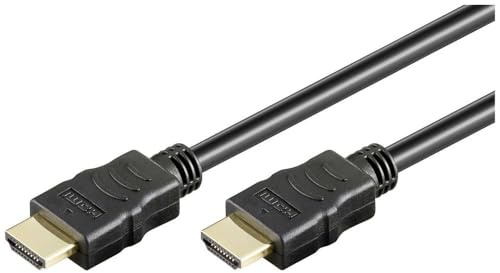 Goobay 38523 Câble High Speed HDMI Active avec Ethernet, Doré, Noir, 20m Longueur de Câble, 6mm Diamètre