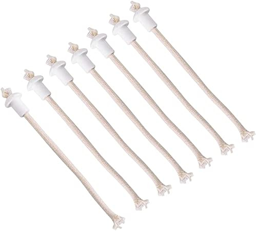 Mecha de lámpara de Aceite, Paquete de 7 Soportes de cerámica para Botellas de Vino, lámpara de Vela, Mecha de parafina, Bricolaje, decoración del hogar, Kit de lámpara de Botella de Vidrio