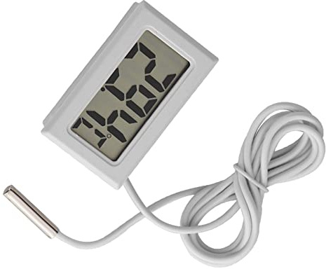 ASHATA Mini LED Digital Temperature Meter Display Probe Digital Sensor LCD Thermometer for Refrigerator, Refrigeration Machine
