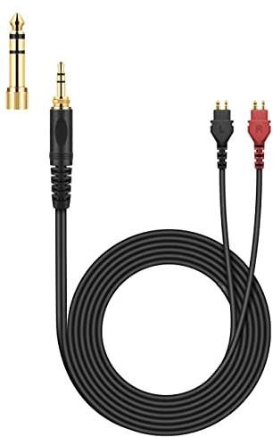 Sennheiser Headphones - Original Accessory Cable - 3-meter unbalanced cable with 3.5mm connector plug and screw-on 6.35mm adapter plug for audiophile open-back HD 600 Series headphones