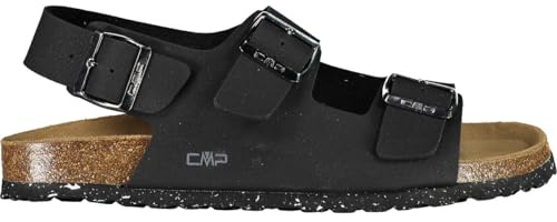 CMP Män Eco Keidha tofflor platt sandal, Nero - 38 EU