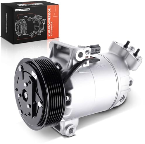 Frankberg Klimaanlagen Kompressor mit Kupplung Replace# 8200855146 | Kompatibel mit Qashqai +2 I J10 JJ10E NJ10 Megane II BM0/1 CM0/1 Scénic II JM0/1 X-Trail T31 , inkl. Öl vorbereift