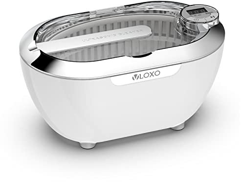 Limpiador Ultrasónicos, VLOXO CD-3840 Limpiador de Gafas Limpiador Ultrasónico 700ML Limpiador de Joyería para Joyería Con 5 Configuraciones de Temporizador