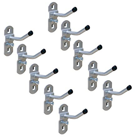 ADB Lochwand Haken Set 10x für Stecknüsse mit schrägem Hakenende Lochwandhaken Werkzeughalter