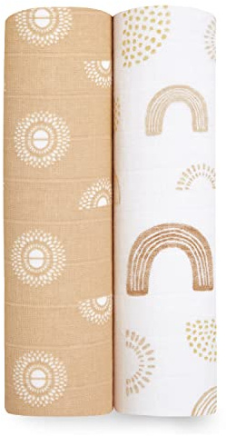 aden + anais™ große Baumwoll-Musselin-Pucktücher Keep Rising in 2er-Packung