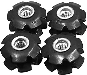 A ABSOPRO Bicicletta Bicicletta Flangiata Auricolare Stella Dado per 28,6mm Forcella (Set di 4)