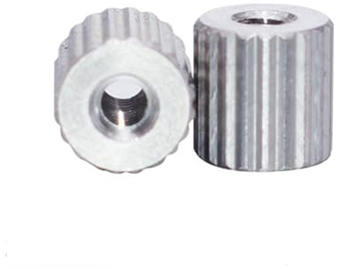 Messing Rändelmutter M2 M2,5 M3 M4 M5 M6 Runde Handschraube Schutzkappe Durchgangs- und Sackloch Rändelmutter Kupfer Edelstahl(Steel-10pcs,F10X8XM5 bl)