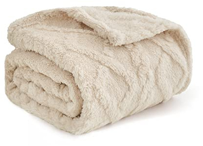 MIULEE Couverture pour Chien de Compagnie 40x60cm Tissu Polaire Moelleux Doux et Mignon Couvre-Lit Chaud Couverture Jeter Tapis de Sommeil Lavable pour Chiens Chats Cochon d'Inde Anaimals Beige