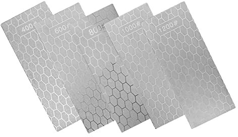 ISTOVO 5 Pieces Diamond Sharpening Stone Set, Diamond Sanding Box, Coarse/Medium/Fine Grain Sharpener, 400/600/800/1000/1200 Grit