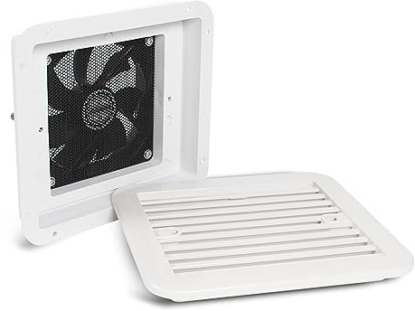 12V Extractor Air Vent Side Ventilation Fan White Electric Exhaust 205 x 185mm For Caravan, Motorhome, Campervan