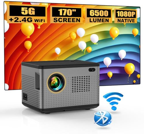 ANKOUJA Proiettore Portatile 5G WiFi Bluetooth, Mini Videoproiettore Home Cinema Supporta Full HD 1080p, 720P Nativo HDMI per iOS Android Smartphone, Fire tv stick, XBOX, PS5, DVD, 720P PROJECTOR
