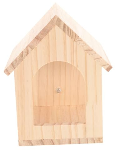 BESPORTBLE Natural Wood Bird Breeding Nest Box for Cockatiels Parakeets and Birds Easy to Clean Nesting Box for Garden Balcony Use