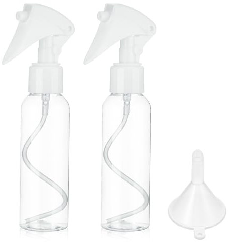 Dimeho 2 Stück Kleine Sprühflaschen Durchsichtiges Leeres Flaschen Set Kunststoffflasche mit Feinem Sprühnebel Nachfüllbare Flüssigkeitsbehälter Sprühflasche für Haarpflege Pflanzenreinigung Kosmetik