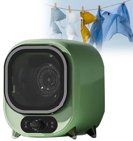 KYZTMHC Sèche-Linge à Condensateur, Sèche-Linge Portable Mini essoreuse, 5 Modes de séchage, Charge de 0,8 kg, Mini Sèche-Linge Portable, Mini-Sèche-Linge, pour sous-Vêtements(Green)