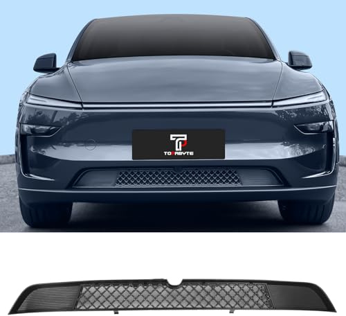 TOPABYTE Grille Avant en Maille pour Tesla Model Y Juniper 2025 2026 Pare-chocs Inférieur de Voiture - Filet à Insectes Intégré - Grille D'aération Avant Accessoires de Rechange