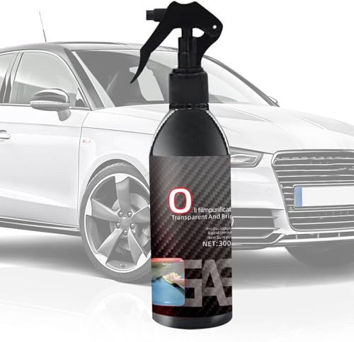 Sgrassatore spray trasparente per la rimozione di pellicole di olio per parabrezza, 287,7 g, per la pulizia esterna dei finestrini dell'auto, manutenzione di SUV, condizioni umide, giorni di pioggia e