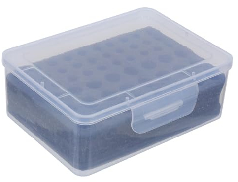 Homoyoyo Caja de Almacenamiento de Batería AA AAA con Compartimentos Organizador Portátil para Guardar Pilas para Linternas y Mandos Distancia Estuche de Plástico Prueba de Polvo para Uso